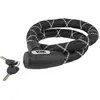 Wag Cadenas Câble Renforcé Pitone Ø 22 mm Noir Argent avec Double Clé