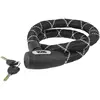 Wag Cadenas à câble renforcé Python Ø 18 mm Noir Argent avec double clé et tête en résine