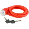 Cadenas spirale en silicone rouge 12x1200mm avec clé