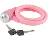 Bta Cadenas spirale en silicone rose 12x1200 mm avec clé pour vélo