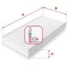 Filtre d'habitacle (filtre à pollen) SOFIMA S 3136 C
