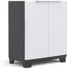 KIS Armoire de rangement basse Linear - 68 x 39 x 90 cm - Noir et gris