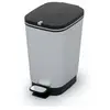 Kis Chic Poubelle Plastique Argent 6 L 17,5 x 27 x 30 cm
