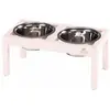 FERPLAST Support en bois avec 2 écuelles Desco Wood 03 - Pour chien