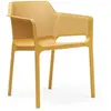 NARDI set de 4 chaises avec accoudoirs pour extérieur NET (Blanc - Polypropylène PRV)