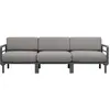 NARDI - Canapé de jardin rebourré Maximo - Gris - Tissu acrylique Sunb...