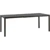 NARDI - Table rectangulaire Tevere - Noir - Résine de fibre de verre -...