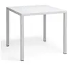 NARDI table carré pour extérieur CUBE 80x80 cm (Blanc - Plateau en DurelTOP / Pieds en aluminium verni)