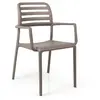 NARDI set de 4 chaises avec accoudoirs COSTA pour extérieur GARDEN COLLECTION (Blanc - Polypropylène)