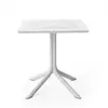 Nardi Table Carré Pour L'extérieur Clipx 70 (Blanc - Fibre De Verre Po...