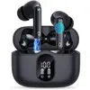 Ecouteurs Bluetooth Sans Fil, Oreillettes Bluetooth 5.3 avec HiFi Stéréo e 2 Réduction de Bruit Mic, Ecouteurs avec Ecran LCD 40h Durée de Lecture,