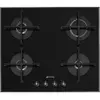 SMEG Plaque gaz PV164B3, Linéa, 4 foyers, Verre, Thermocouples