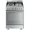 Smeg Cuisinière à Gaz Avec Four Sx61gm 60 Cm 4 Feux