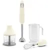 Mixeur plongeant avec accessoires Smeg Années 50 HBF03CREU 700 W Crème