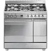 Piano de cuisson gaz 79L Concerto L. 90 x H. 90 cm SCB92MX8 Smeg inox