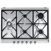 Table de cuisson gaz 70cm 5 feux inox smeg - se775gh 5 - classica