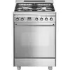 Smeg - cuisinière gaz 60cm 70l 4 feux inox  gp61x9 - elite gp61x9