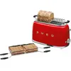 Smeg 50's Style TSF02RDEU - Grille-pain - 4 tranche - 2 Emplacements - rouge