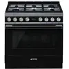Smeg Smeg Elite Portofino CPF9GPBL Cuisinière Noir