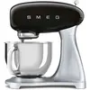 Smeg - robot sur socle 4,8l 800w noir  smf02bleu - années 50 smf02bleu