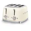 Grille-pain SMEG 4 tranches Années 50 - 2000W B Crème TSF03CREU