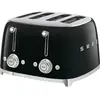 Smeg - grille-pains 4 fentes 950w noir  tsf03bleu - années 50 tsf03bleu