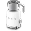 Smeg MFF01WHEU Mousseur à Lait électrique, INOX, Blanc