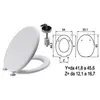 Saniplast - Abattant wc en charnières inox thermodurcissables 'Tango' ...