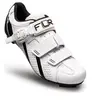 Chaussures vélo de route FLR Pro F15 cuir microfibres blanc sangles v