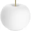 Kundalini kdln Lampe de table LED Kushi, blanc/laiton, Ø 17 cm, verre