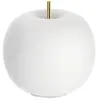 Kundalini kdln Lampe de table LED Kushi, blanc/noir, Ø 17 cm, verre