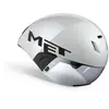 MET Codatronca Cyclisme Hel Unisexe, Noir Brillant Mat argenté, L