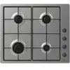 CANDY CHW6LBX Plaque de Cuisson à gaz 60 cm, INOX, 59,5 x 51 x 8 cm