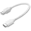 Cellular Line - Câble USB - USB-C (M) pour USB (M) - 15 cm - blanc