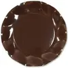 10 ASSIETTES PLATES MARRON 27CM  Marron, chocolat