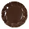 Paquet de 10 assiettes rondes 21cm Chocolat