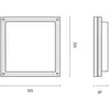 Performance in Lighting Applique LED Bliz Square 40, 3 000 K, blanche