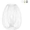 FABAS LUCE Lampe de table moderne avec cage en métal camp-t - blanc