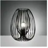 FABAS LUCE Lampe de table moderne avec cage en métal camp-t - noir