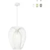 FABAS LUCE Lustre de suspension plafonnier avec cage métallique camp-s - blanc