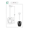 Fabas Luce Suspension Camp, Ø 40 cm, or, panier en fil métallique