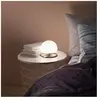 Fabas Luce Lampe à poser Morgana, nickel / blanc, Touchdimmer, 3.000 K