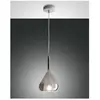 Fabas Luce Lila Plafonnier Dome Suspension Verre Gris Transparent, E27