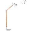 Fabas Luce Sveva lampadaire en bois, blanc/frêne