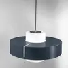 Fabas Luce Suspension Loto, noir, Ø 45 cm, métal, verre, E27