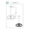 Fabas Luce Suspension Fassa, or mat précieux, Ø 60 cm, métal