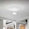 Fabas Luce Plafonnier LED Yuko, blanc, métal, 23 cm de haut, à intensi...