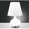 Fabas Luce Lampe à poser Ade, hauteur 33 cm, blanc, verre