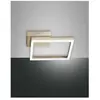 Fabas Luce Plafonnier LED Bard, 27x27 cm, finition dorée mate