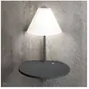 Fabas Luce Applique LED Goodnight, port USB, blanc-anthracite